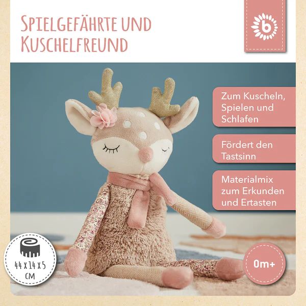 Kuscheltier Reh Ella- handbestickte Personalisierung