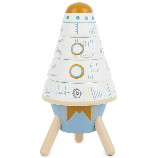 Rocket stacking tower | Wooden toy | Training the toddler's motor skills